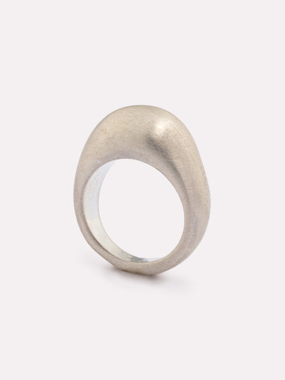 Hasu Matte Silver Ring