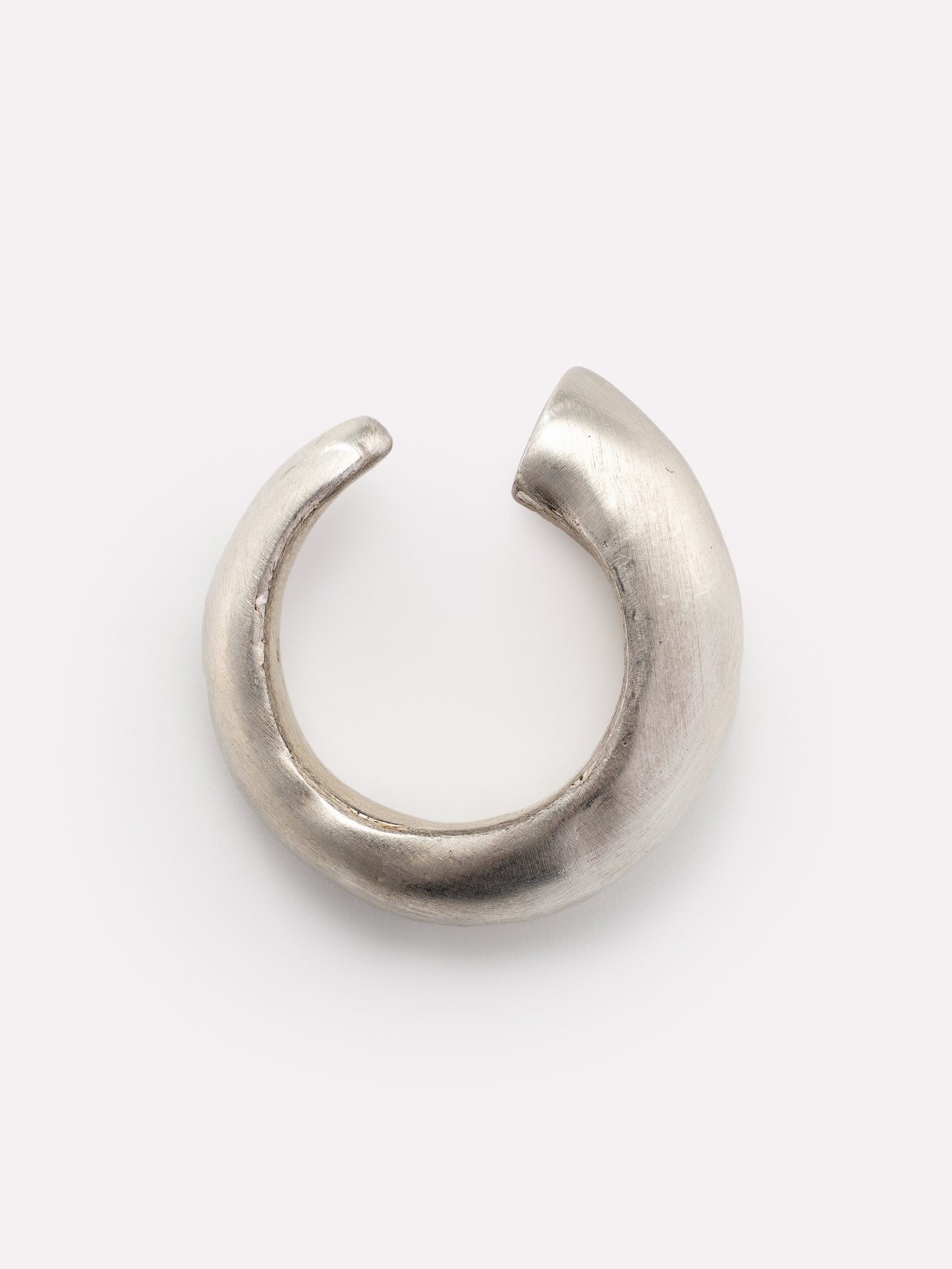 Curve Matte Silver Ring